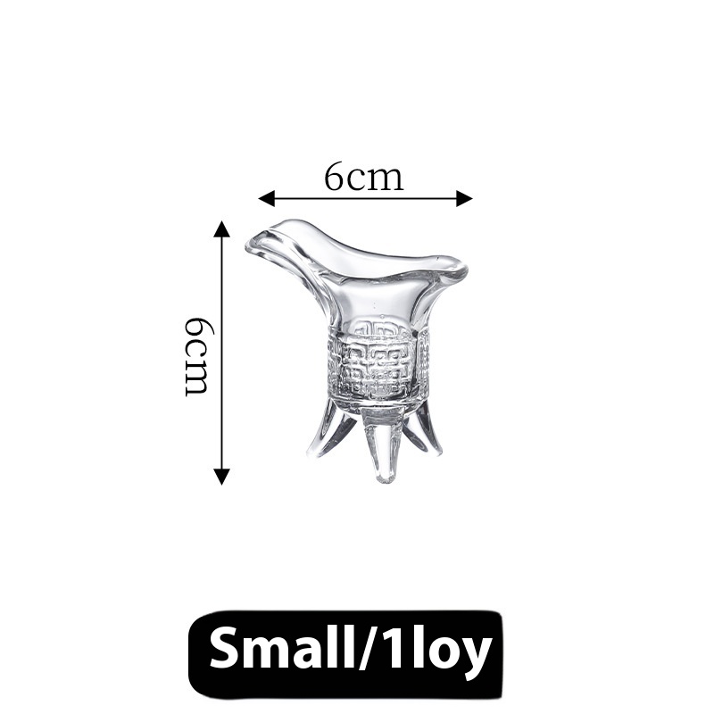 طقم كاسات نبيذ زجاجية بطباعة بسيطة مبتكرة
