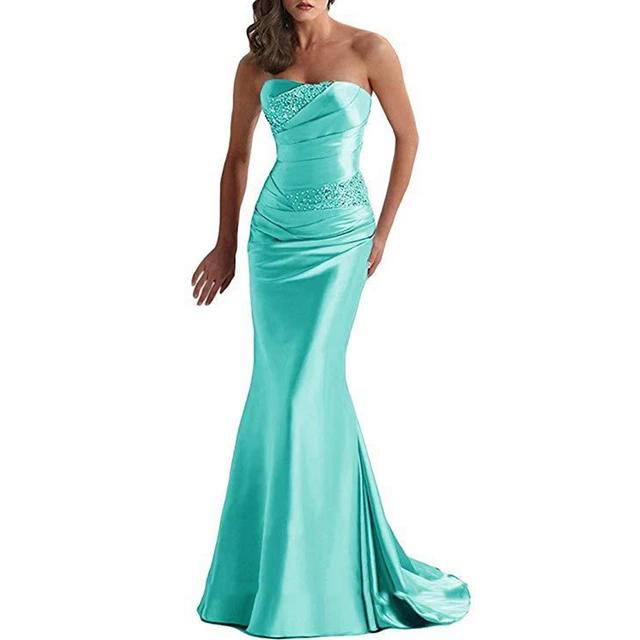 Multi-color Bridesmaid Dress Strapless Tube Top