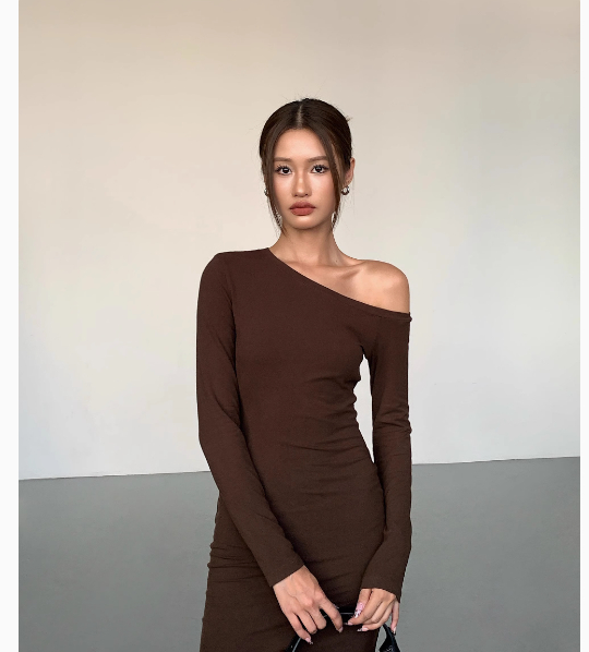 High Waist Cold-shoulder Sleeveless Design Skirt