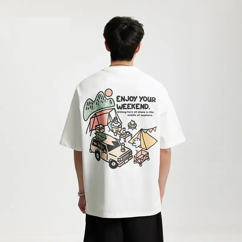 Outdoor Camping Printed T-shirt