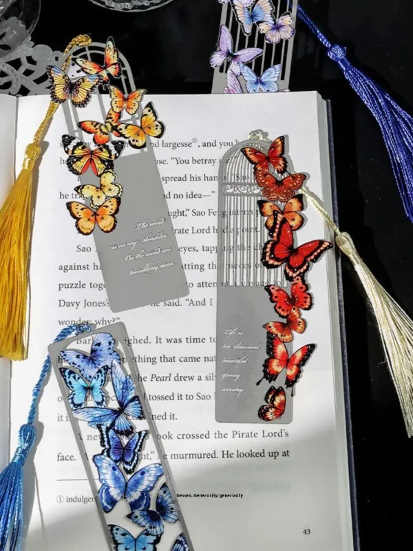 Butterfly Metal Bookmark lifestyle photo 2