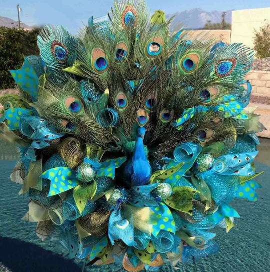 Gorgeous Peacock Garlands Decorate The Farmhouse Eye Catching