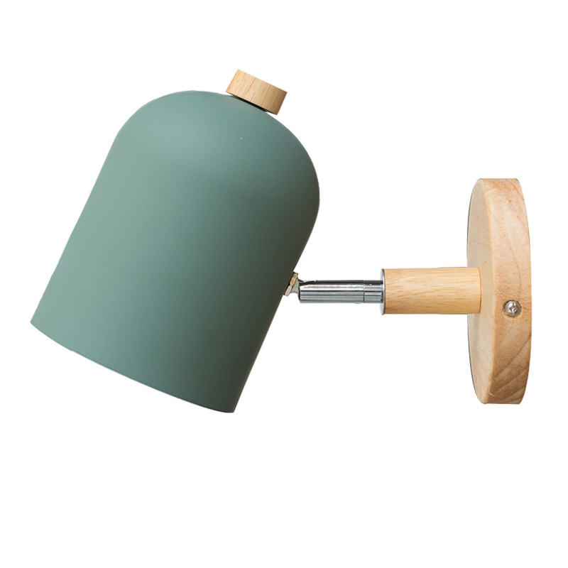 Wood Art Bedside Wall Lamp Modern Simple Living Room Bedroom Study