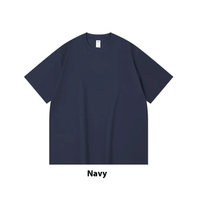 Cotton Heavy Round Neck Cultural T shirt Advertising Shirt Navy Blue - Shop at LoveMi