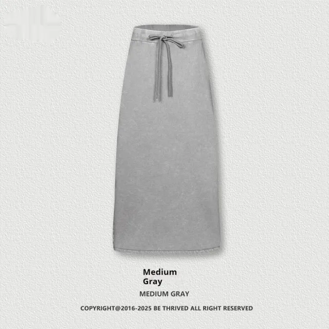 American A Line High Waist Cover Slimming And Straight Loose Skirt Women Medium Gray - Shop at LoveMi