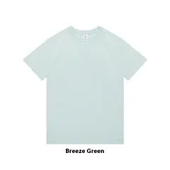 Cotton Heavy Round Neck Cultural T-shirt Advertising Shirt - Breeze Green - View 1