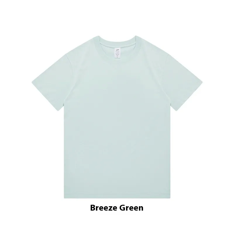 Cotton Heavy Round Neck Cultural T-shirt Advertising Shirt - Breeze Green