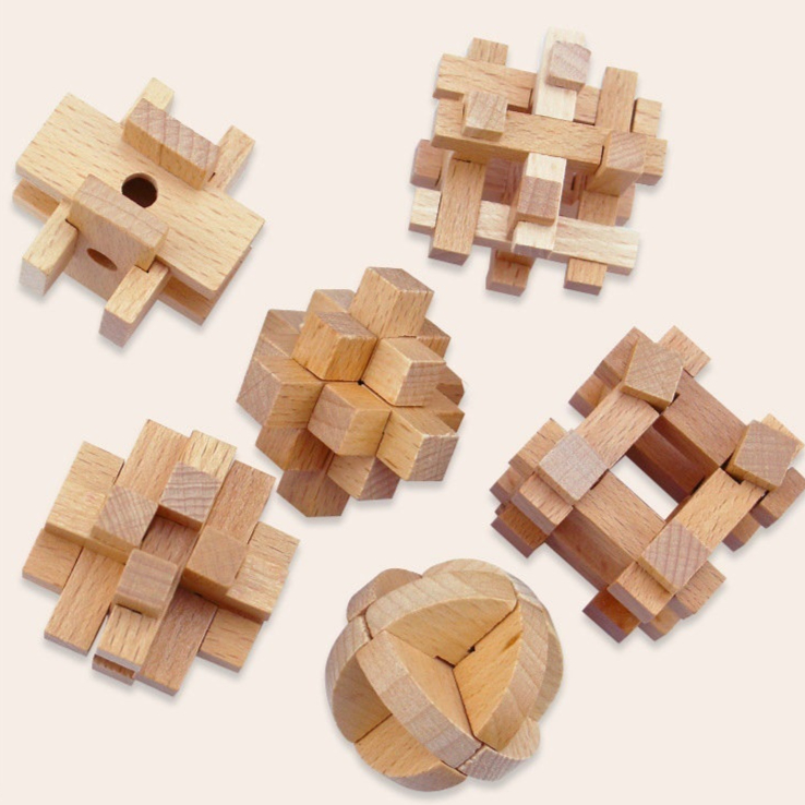 Beech Burr Puzzle Puzzle Brainy Nine-piece Set Pack