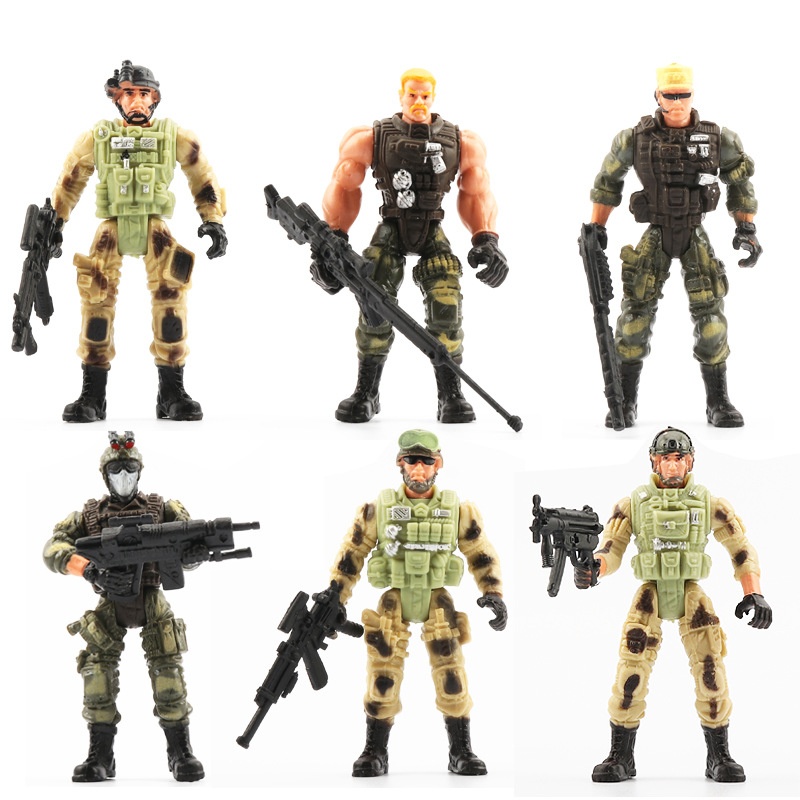Figurine soldat militaire articulée 10 cm — forces spéciales 11