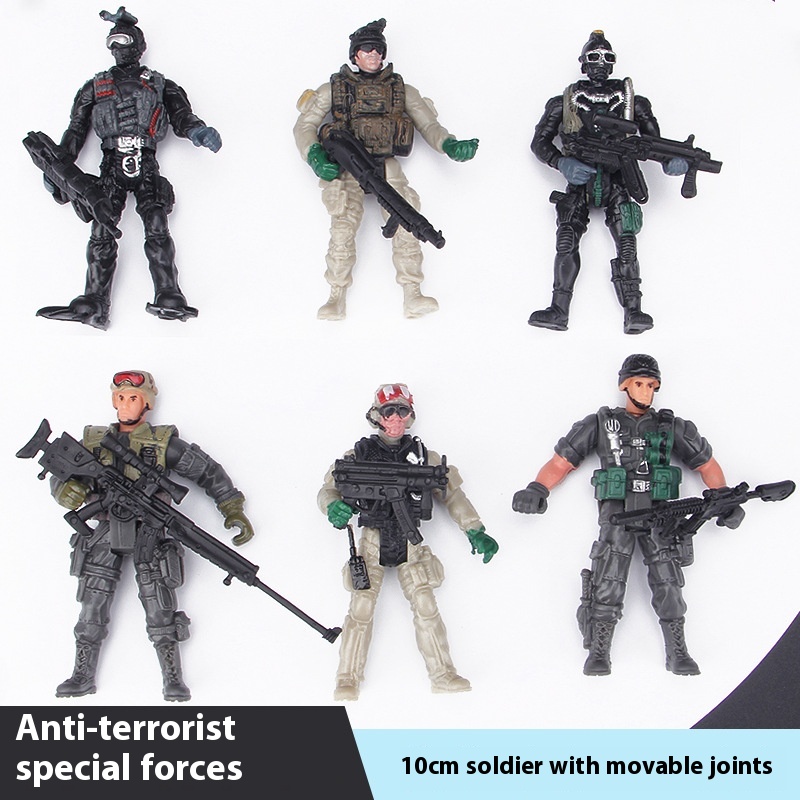 Figurine soldat militaire articulée 10 cm — forces spéciales 7