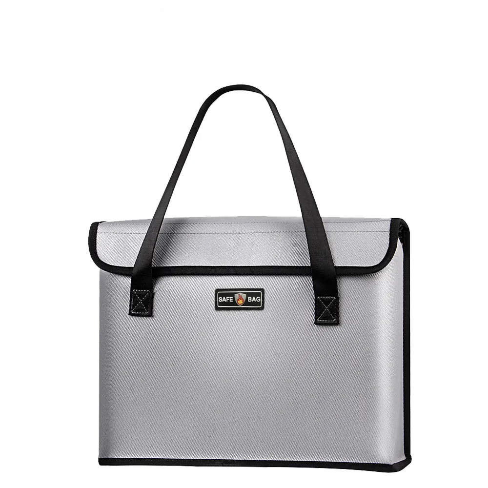 Liquid Silicone Portable Three-dimensional Double-sided Waterproof Explosion-proof Fireproof Handbag - 34X13X27.5Cm