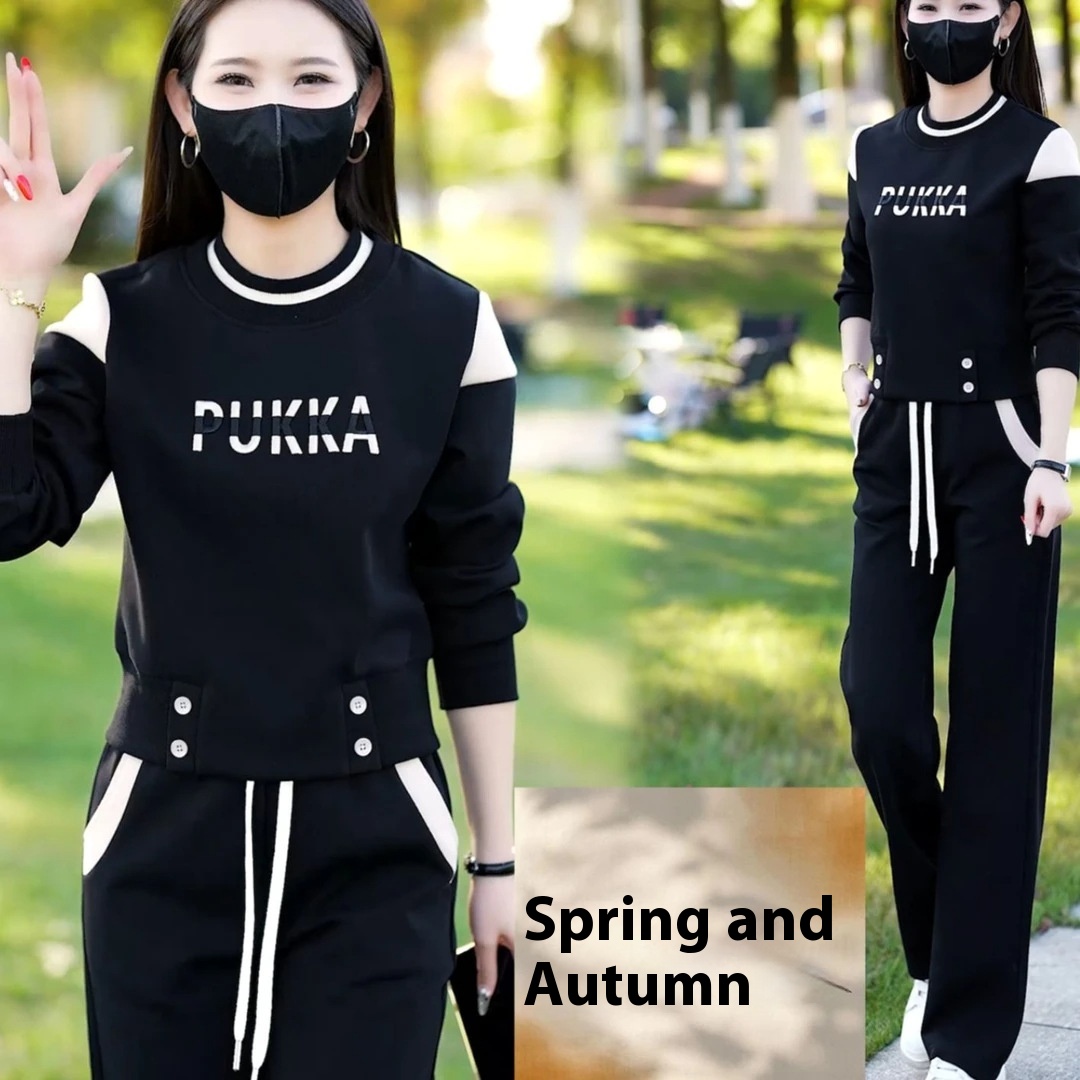 Loose Slimming Wide-leg Pants Two-piece Set