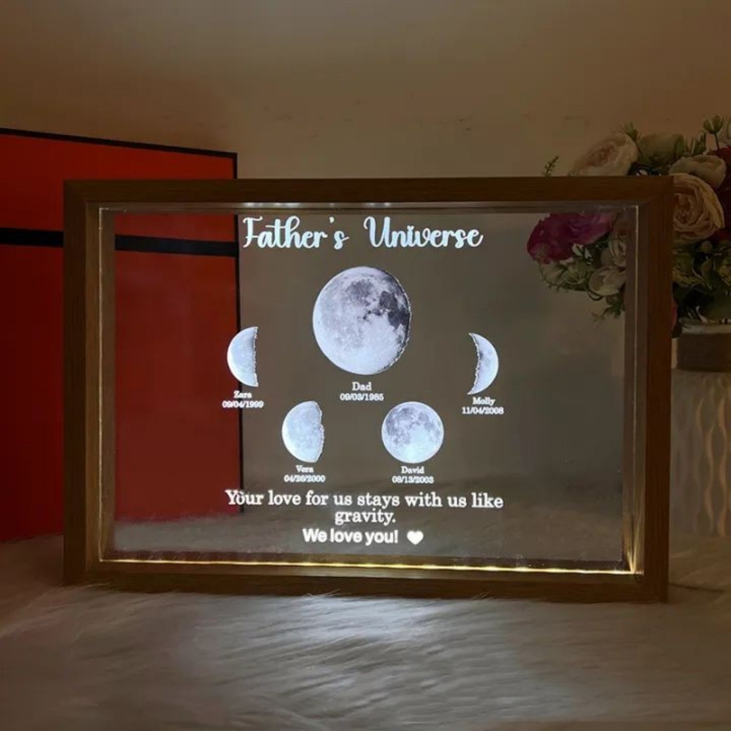Moon Phase Transparent Luminous Ornament (Ornament-15x20cm)