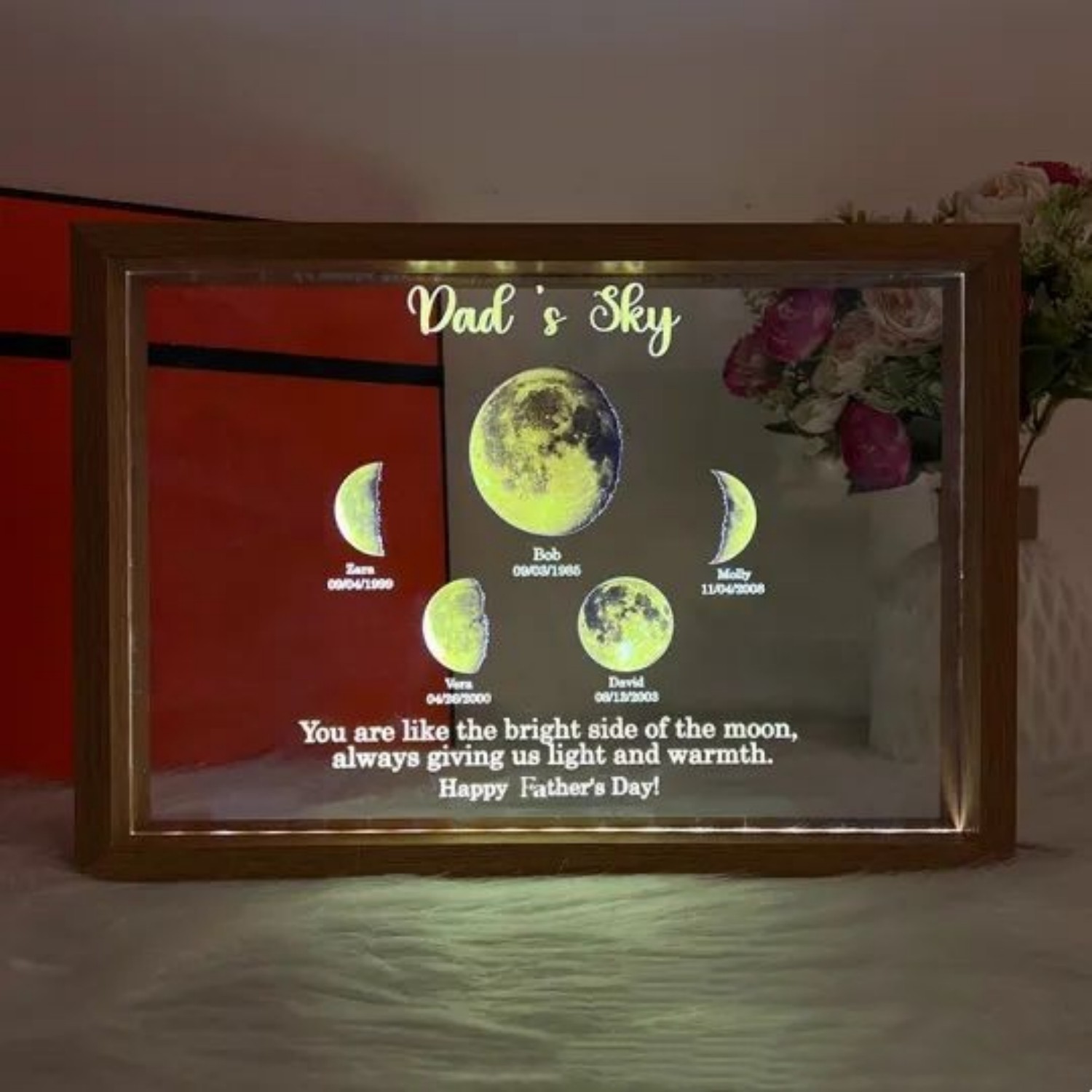 Moon Phase Transparent Luminous Ornament (Ornament-15x20cm)