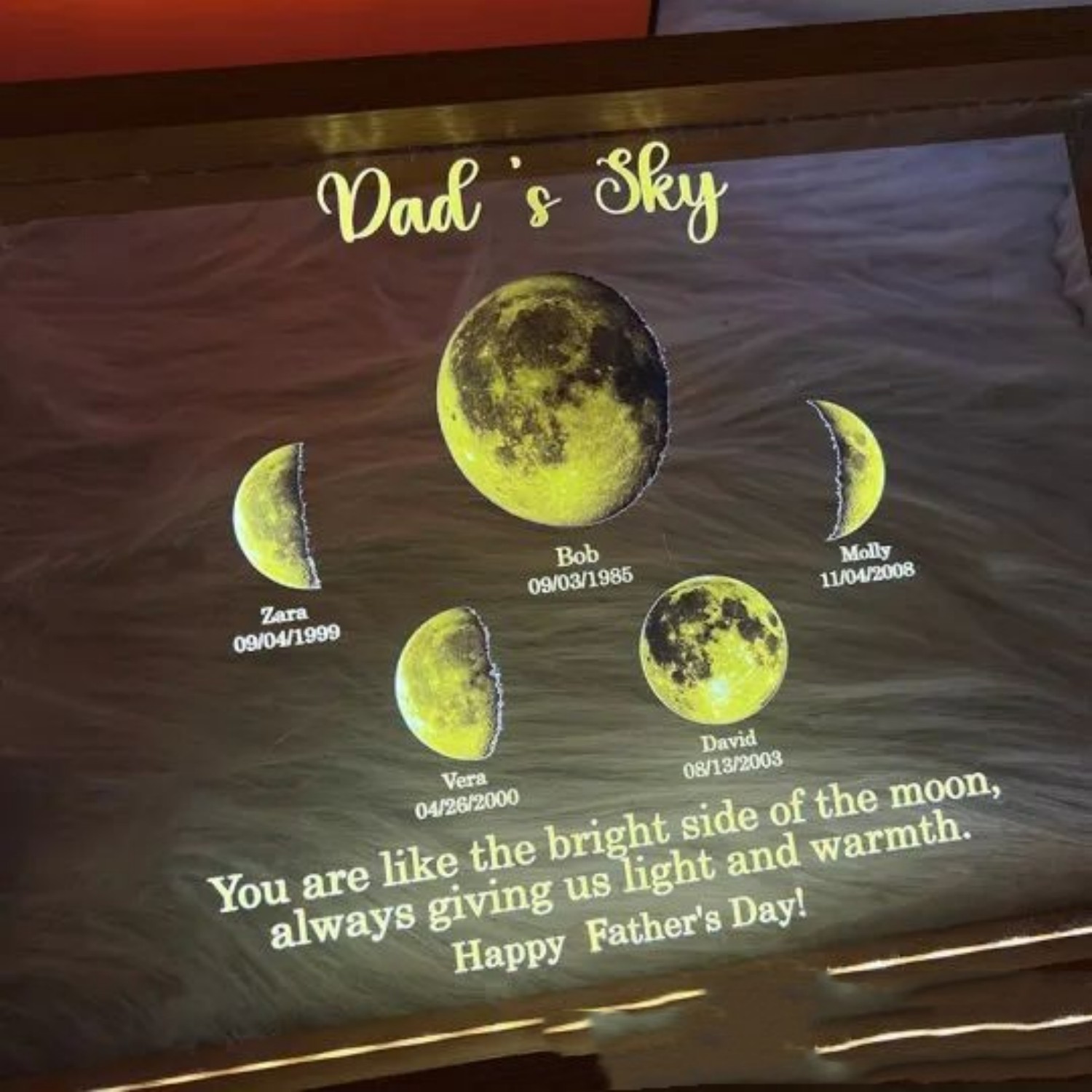 Moon Phase Transparent Luminous Ornament (Ornament-15x20cm)