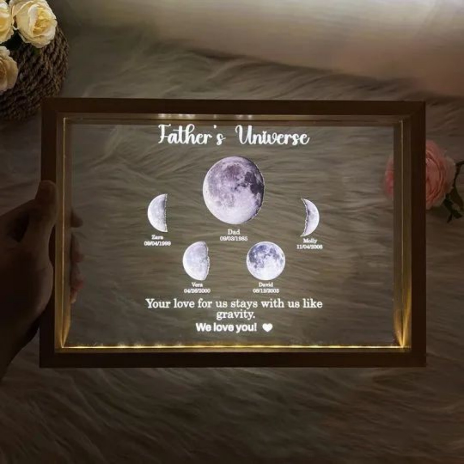 Moon Phase Transparent Luminous Ornament (Ornament-15x20cm)