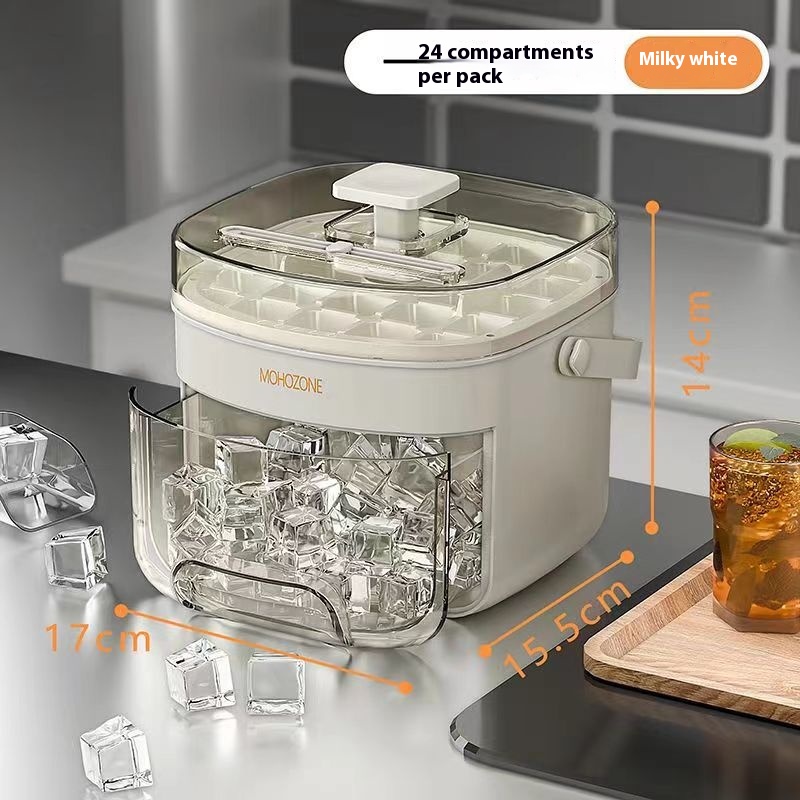 Press-type Convenient Outdoor Portable Ice Tray Large Capacity Ice Bucket 48 Ext - Picture 9 of 12