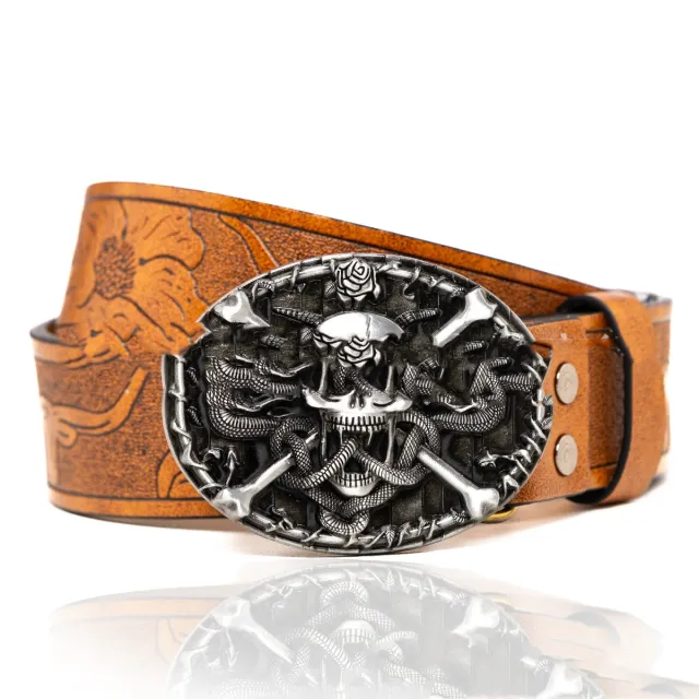 Zinc Alloy Personality Trend Buckle Retro Belt 5 Style - Shop at LoveMi