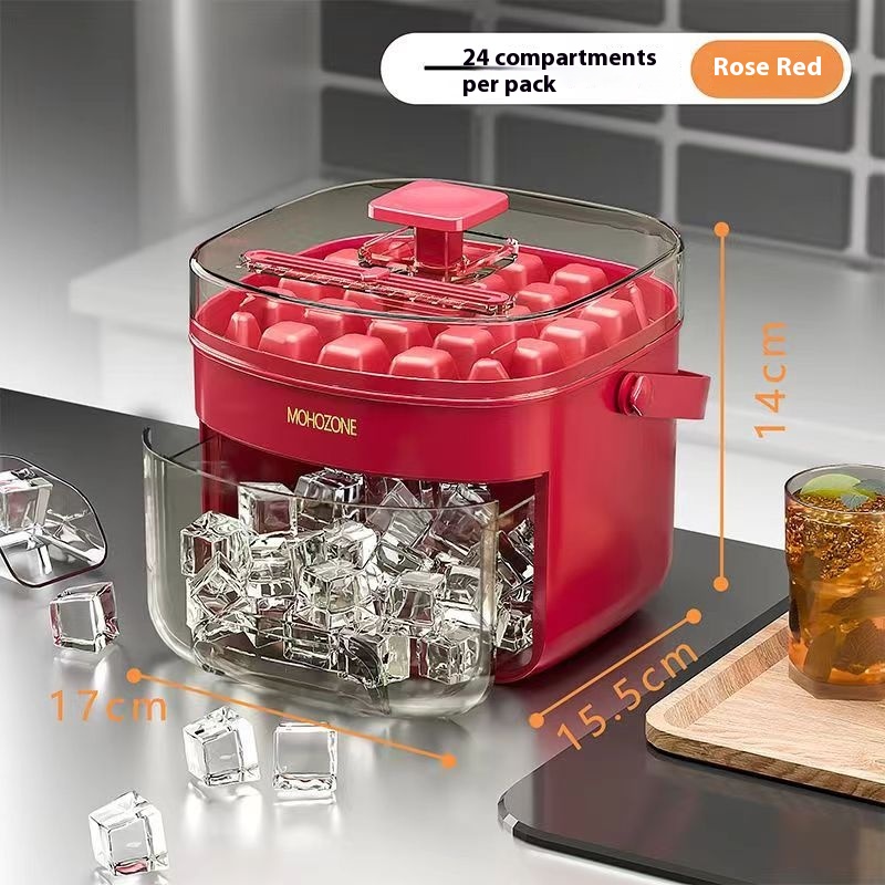 Press-type Convenient Outdoor Portable Ice Tray Large Capacity Ice Bucket 48 Ext - Picture 10 of 12