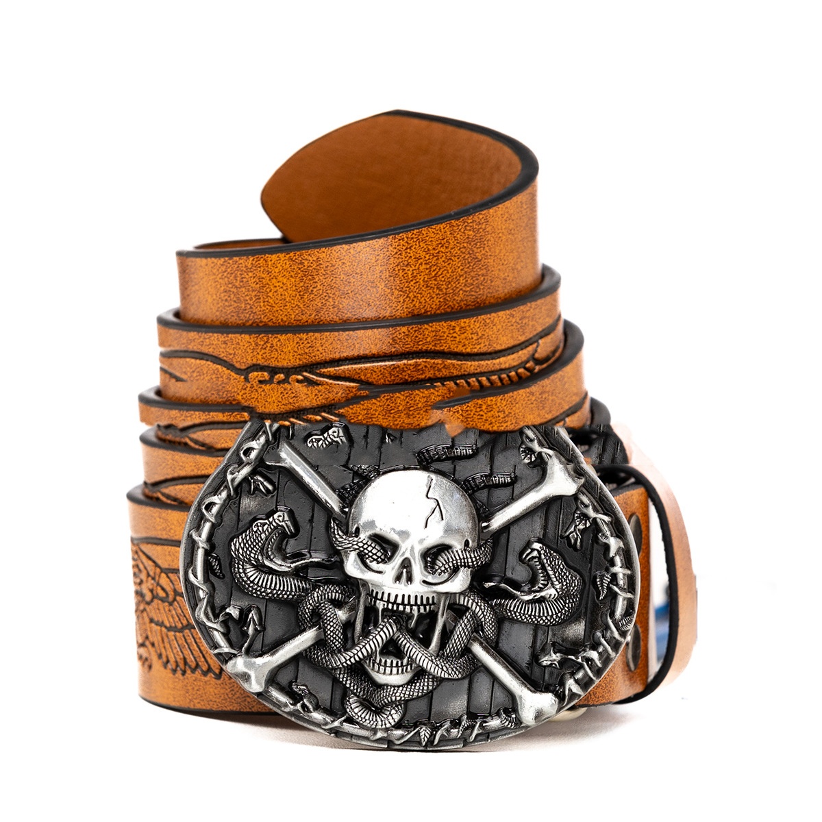 Zinc Alloy Personality Trend Buckle Retro Belt