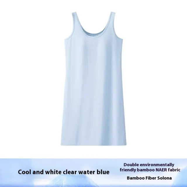 Camisole Thin Pajamas Women's Bamboo Fiber Blue - Shop at LoveMi