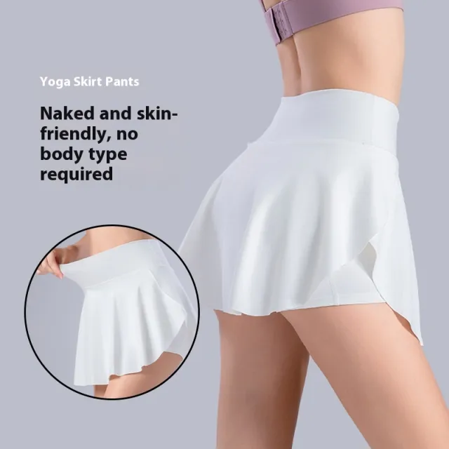 Lined Anti exposure Tennis Skirt Fitness Sports Skirt White - Shop at LoveMi