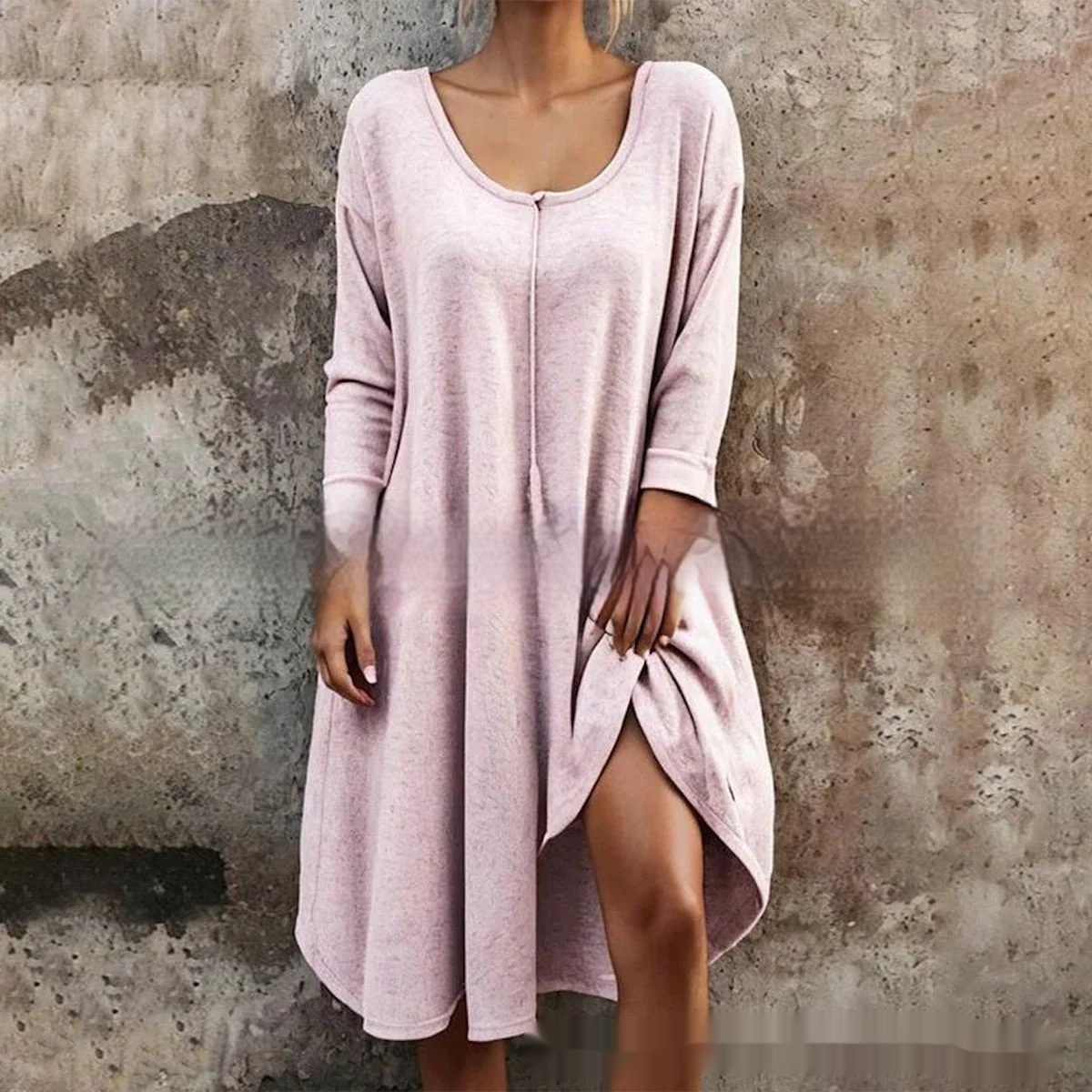 Round Neck Fashion Casual Women's Clothing Dress