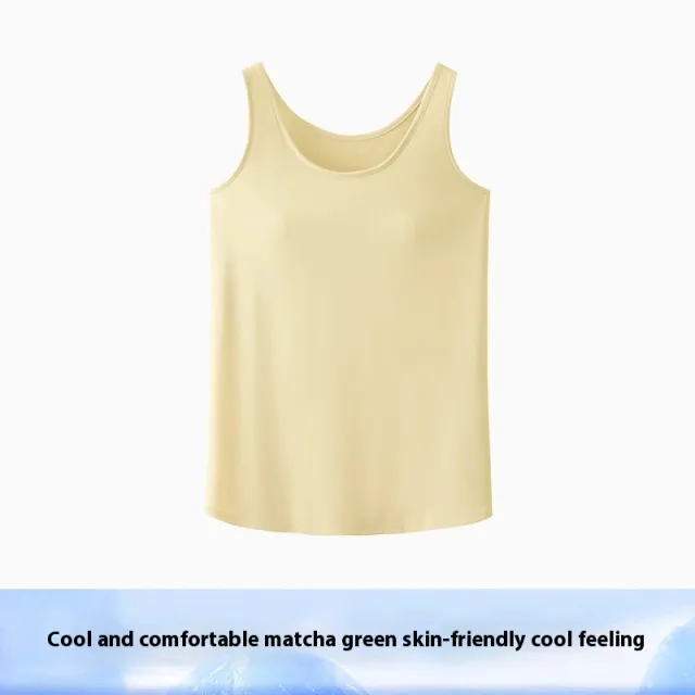 Pajamas Cool Short sleeved Homewear Suit Matcha Green Vest - Shop at LoveMi