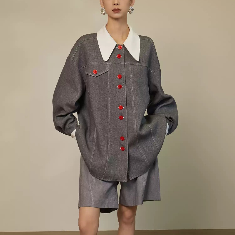 Gray High-grade Wear Idle Style Two-piece Set