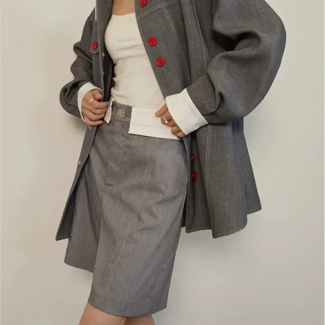 Gray High grade Wear Idle Style Two piece Set Gray Shorts - Shop at LoveMi