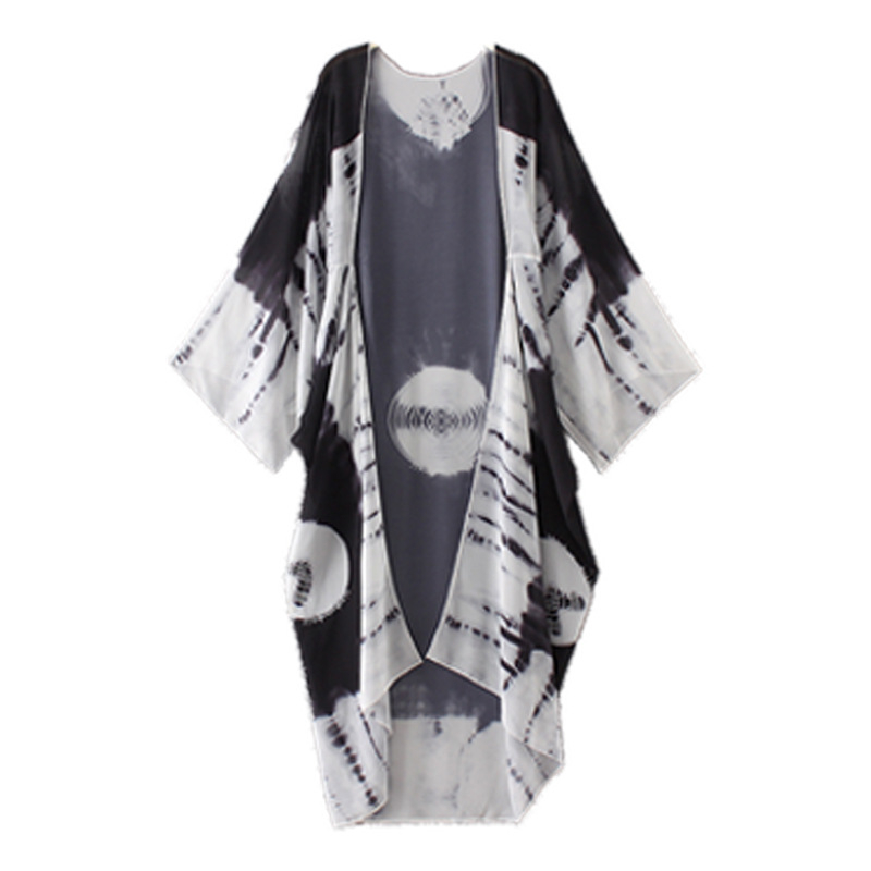 Cotton Printed Cardigan Bikini Beach Cover-up Sun Protection Shirt