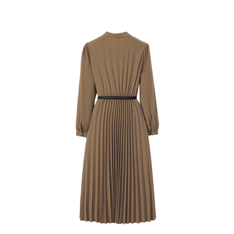 Large Irregular Slimming Pleated Dress