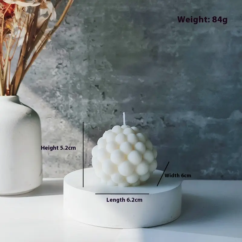 Nordic Style Bubble Ball Cylindrical Aromatherapy Candle Atmosphere Creative Home Decoration