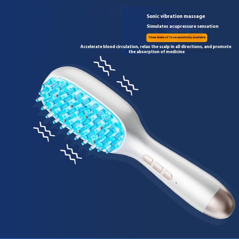 Red Blue Light Physiotherapy Instrument Anti-off Hair Growth Device Electric Massage Comb Spray Comb