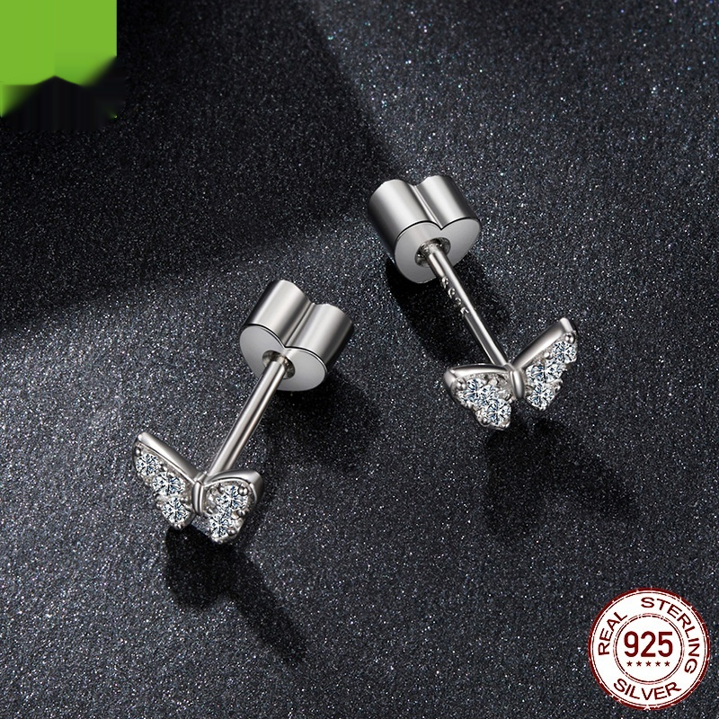 Original Exquisite Butterfly Moissanite Stud Earrings