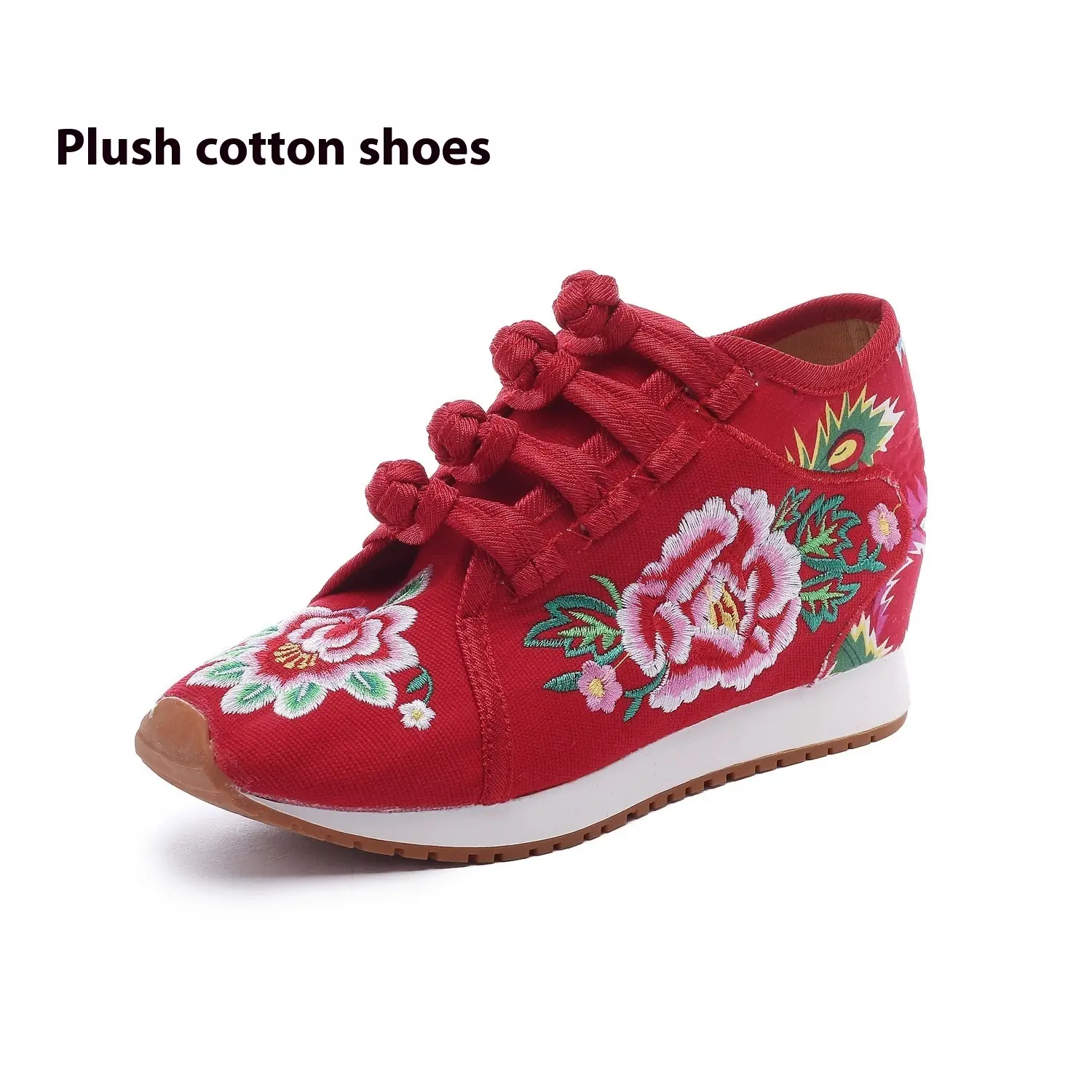 Buckle embroidered shoes ethnic casual shoes