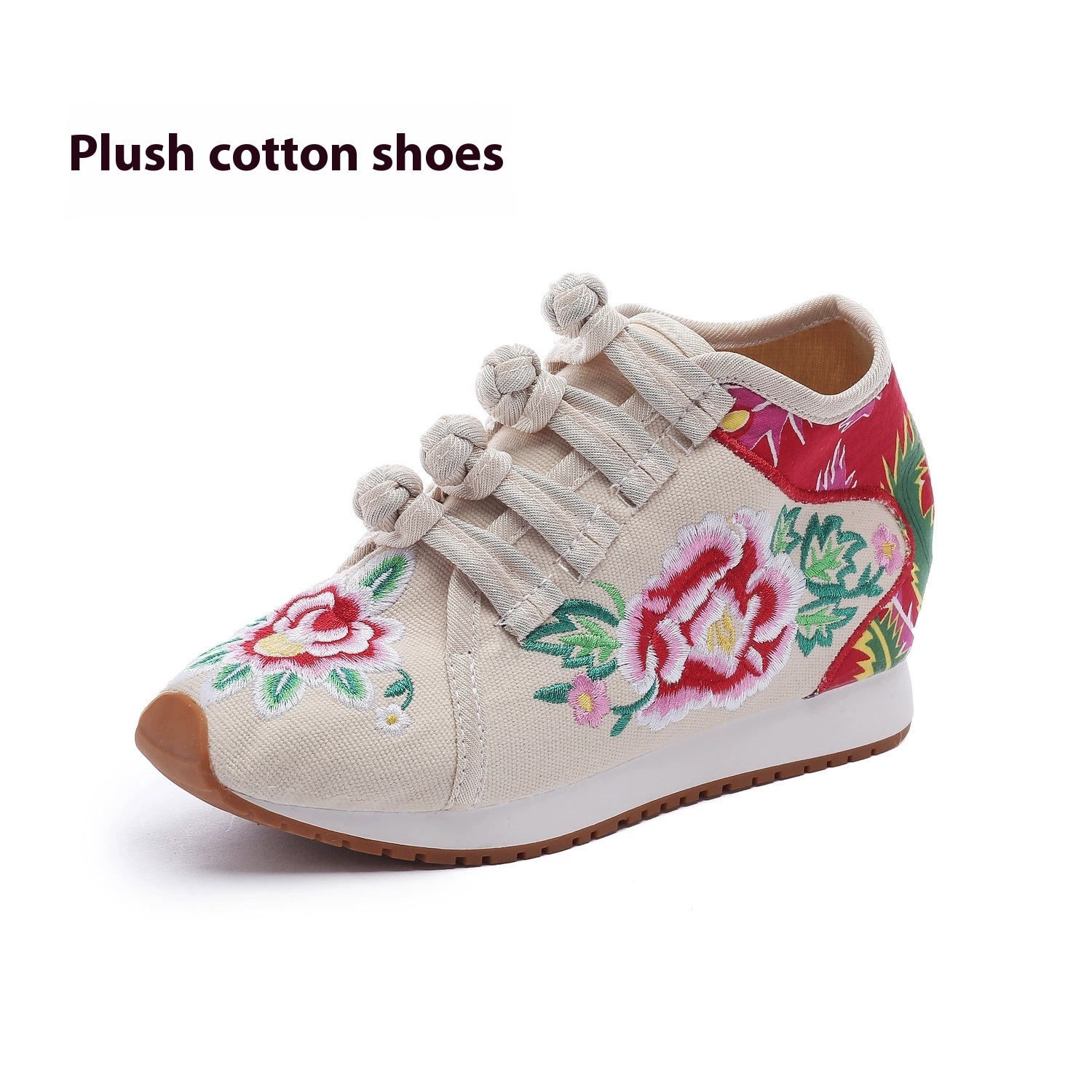 Buckle embroidered shoes ethnic casual shoes