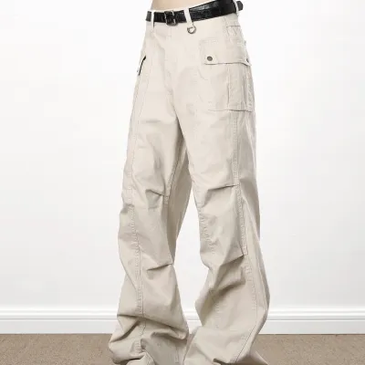 American High Street Washed Distressed Overalls