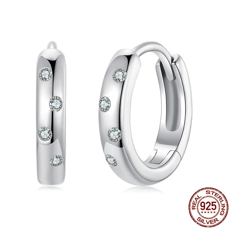 S925 Sterling Silver Bubble Ear Clip Noble Temperament