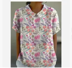 Ladies New Lapel Loose Casual Short-sleeved Top - 5Style-L - View 1