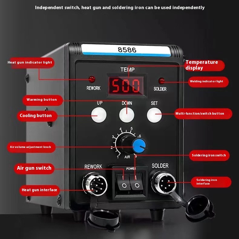 Adjustable Constant Temperature Heat Gun Mobile Phone Repair Tool Electric Soldering Iron - Image 2