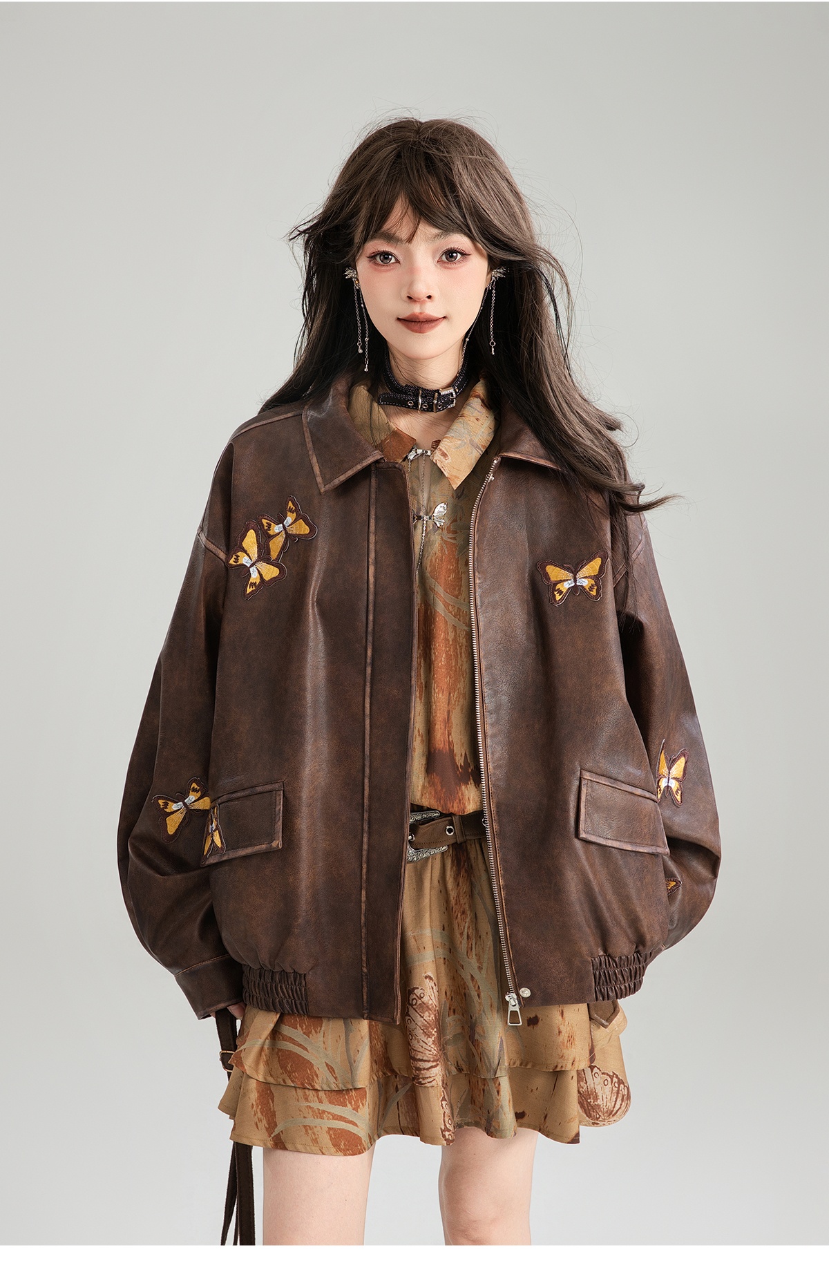 Advanced Brown Leather Jacket For Women