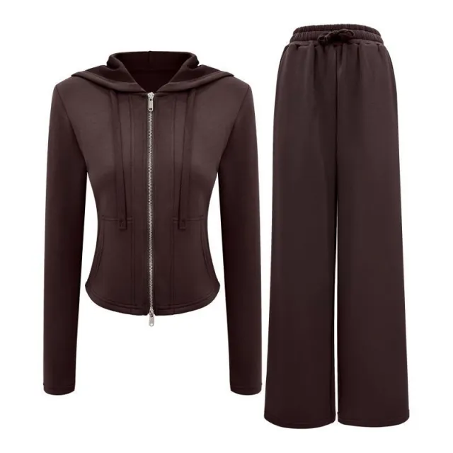 Yoga Suit Autumn And Winter Thick Warm Long Sleeves Hooded Workout Clothes Deep Ingenious Color - Shop at LoveMi