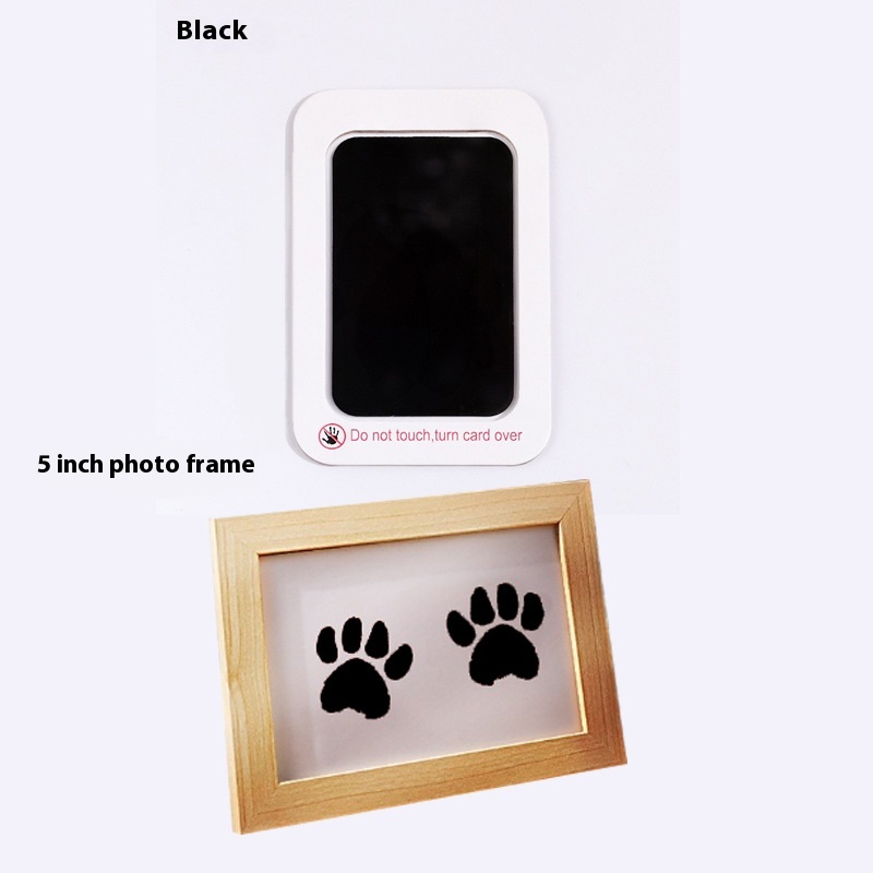 Pet Pawprint Inkpad Photo Frame Wooden Pendulum