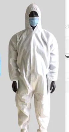 Disposable SMS Thickened And Breathable Waterproof Dustproof Clothes - White Hooded Without Feet