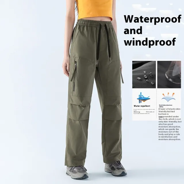 Women's Quick drying Loose Straight Casual Sports Pants Army Green - Shop at LoveMi