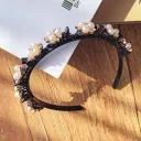 Three Pearls Golden Headband
