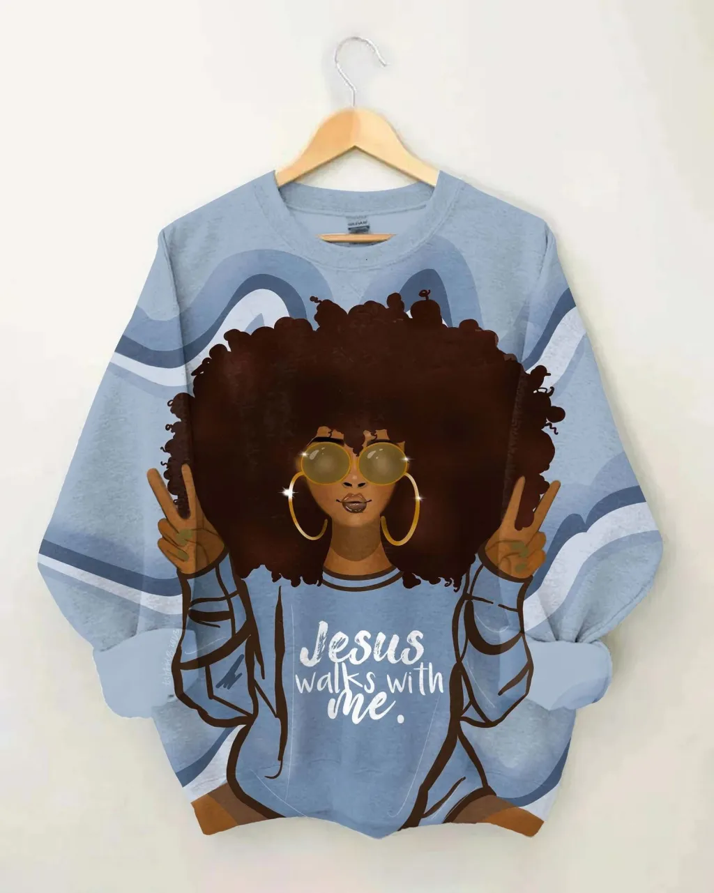 Fashion Digital Printed Round Neck Sweater - 12 Style-5Xl