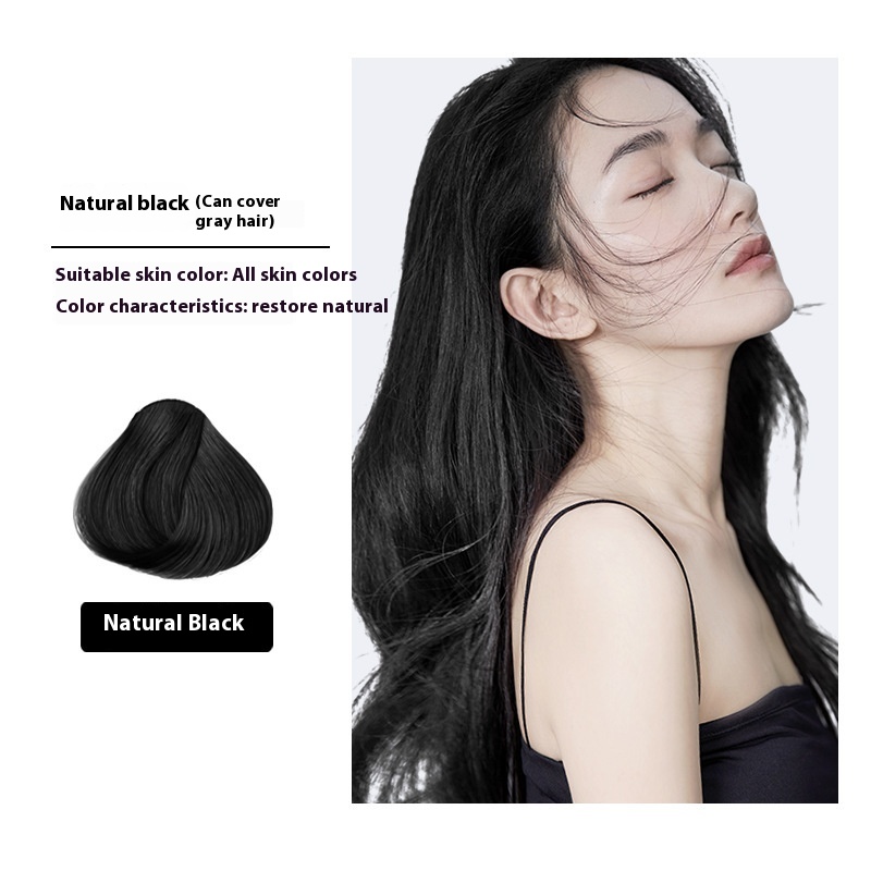 A Black Plant Dyed Clean Water At Home Turns White To Black Hair Color Cream Natural Black - Shop at LoveMi
