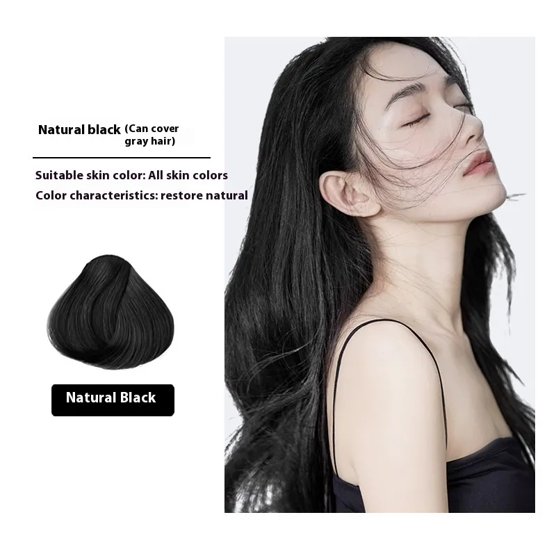 A Black Plant Dyed Clean Water At Home Turns White To Black Hair Color Cream - Natural Black